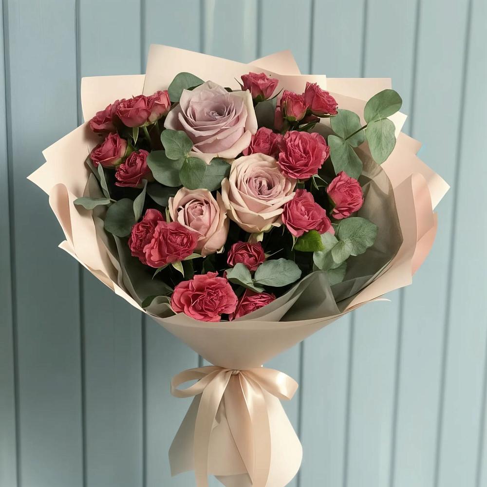 Букет цветов из: Гвоздики и Розы в Черемисиново