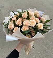 Букет Кремовые розы Латте в Черемисиново