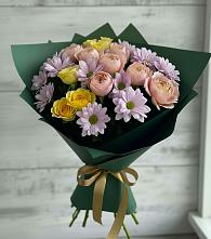 Букет цветов из:  Хризантемы и Розы в Черемисиново