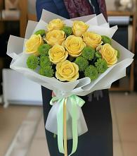 Букет цветов из:  Хризантемы и Розы в Черемисиново