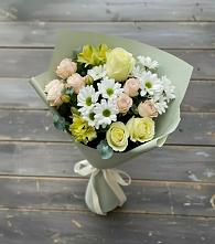 Букет цветов из:  Альстромерии, Розы и Хризантемы в Черемисиново