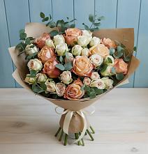 Букет цветов из:  Альстромерии и Розы в Черемисиново